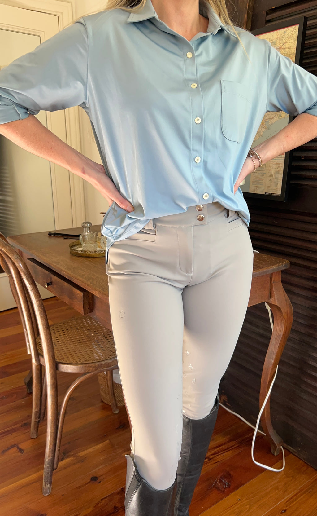 Al Sol Shirt- Faded Denim